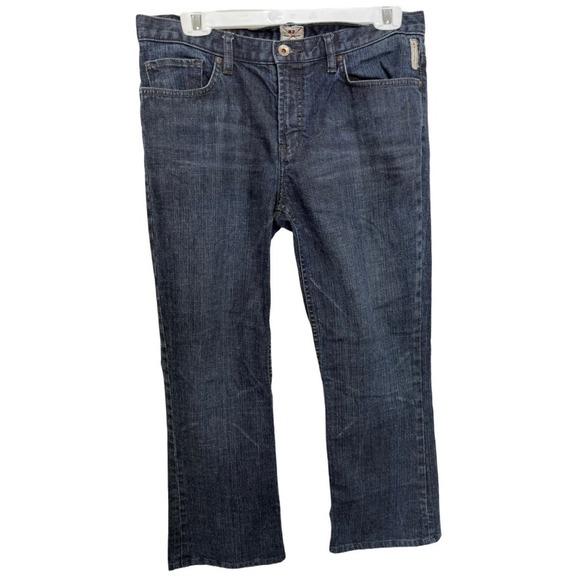 X2 Denim Laboratory Vintage Express Cropped Denim Y2K Jeans Estimated Size 32 - Picture 1 of 6